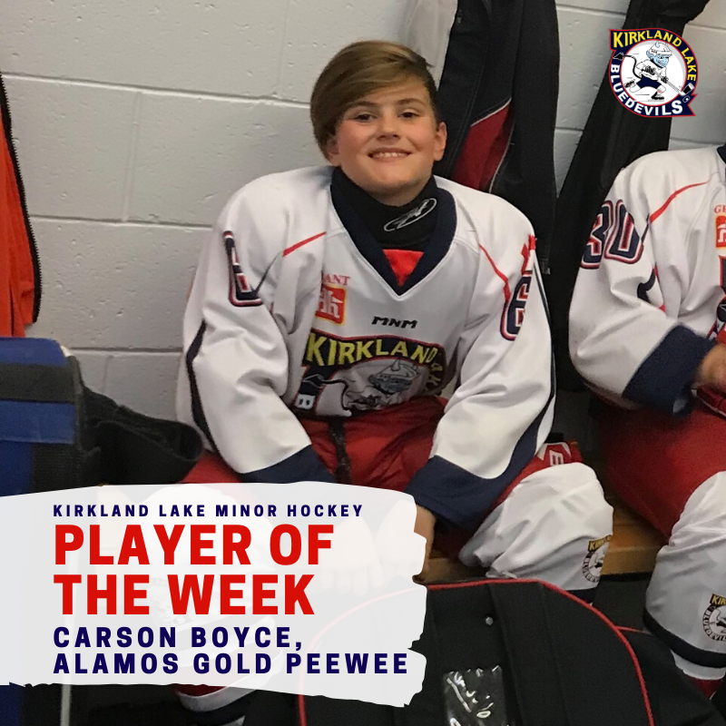 Carson Boyce KLMHA - Player of the Week